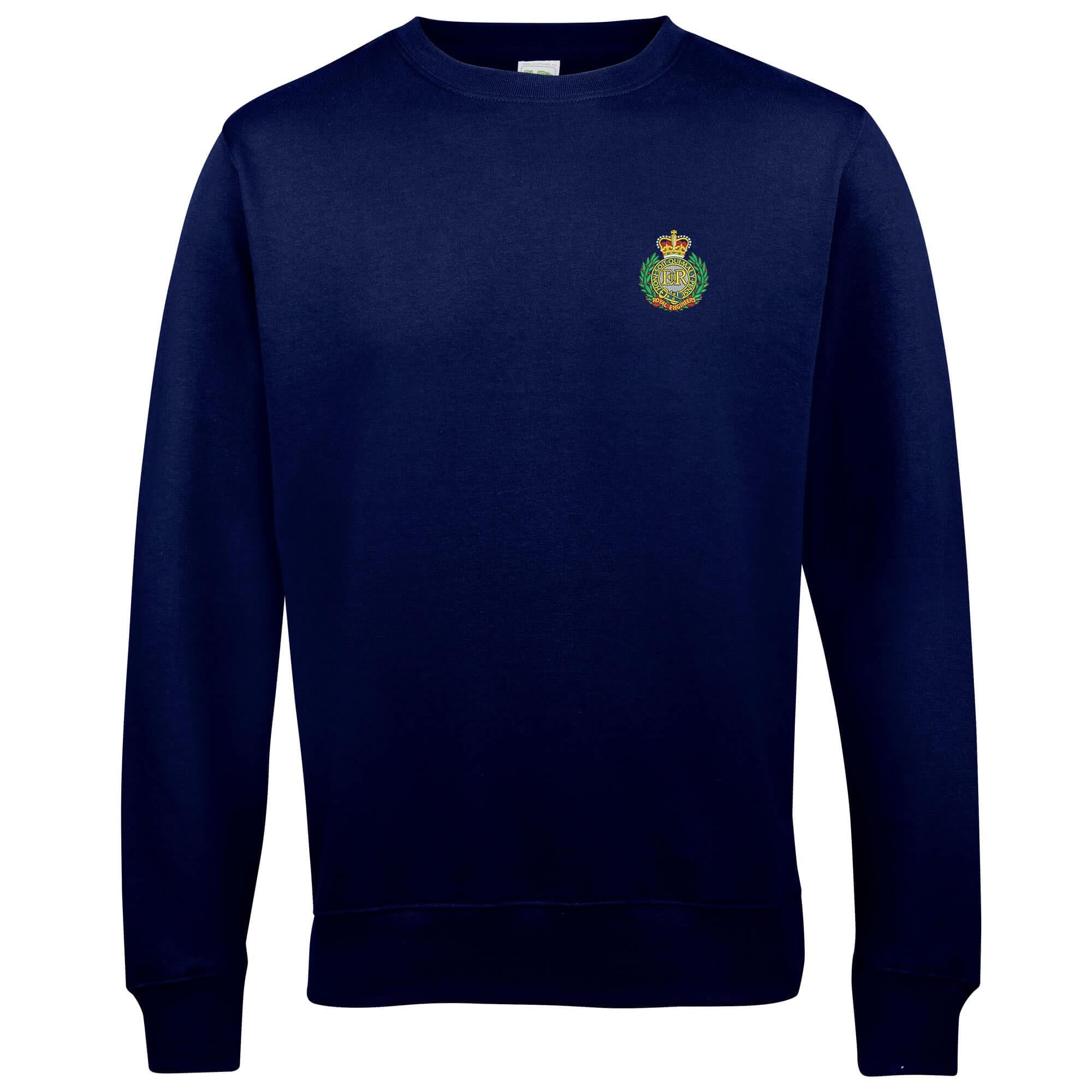 The Military Store Men's Navy Royal Engineers Embroidered Sweatshirt, X Large