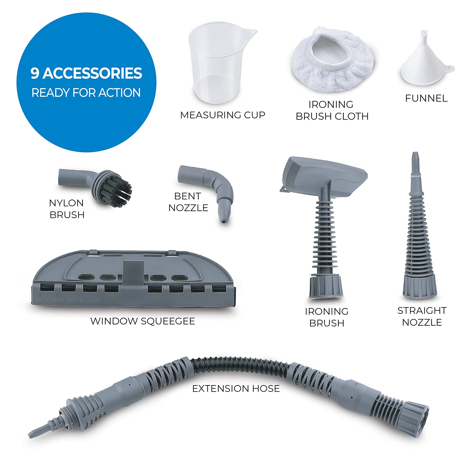 Buy PurSteam Handheld Pressurized Steam Cleaner with 9 MultiSurface