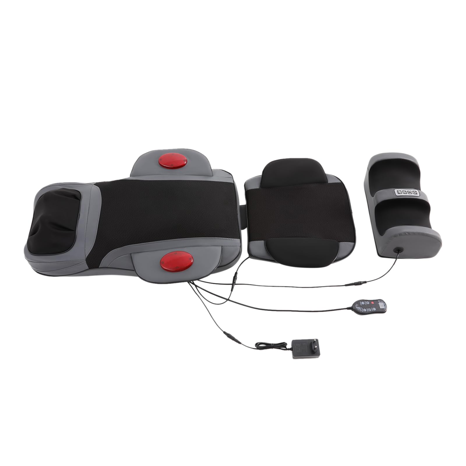 Asiento de masaje multifuncional para cuerpo entero, 3 intensidades, 15 min, masaje de espalda y cuello, esterilla de masaje con función de calor, masajeador de espalda para casa y oficina