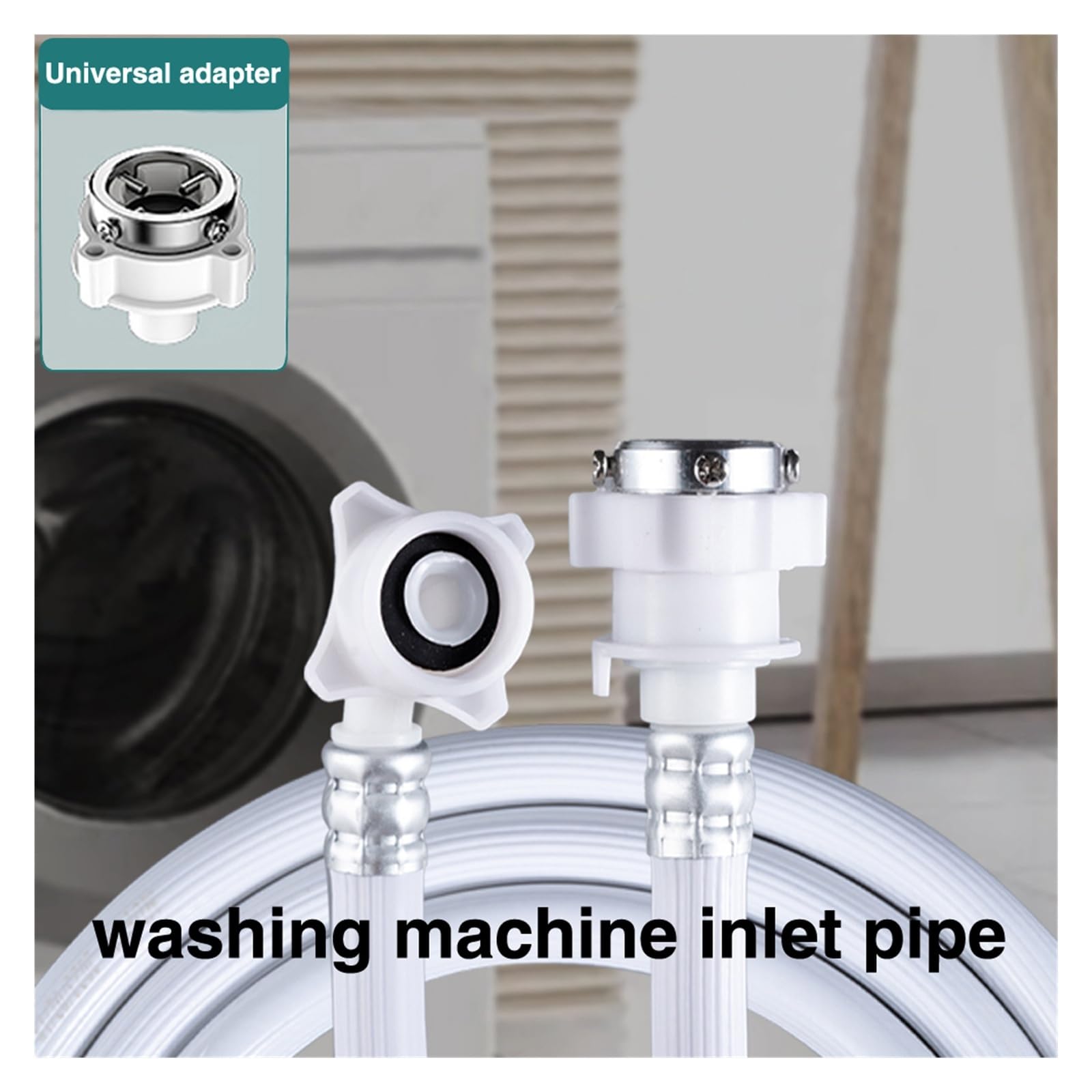 Tuyau D'entrée D'eau De Machine À Laver, Tuyau D'injection D'eau De Décharge Universel, Tuyau De Machine À Laver(Inlet pipe 2M)