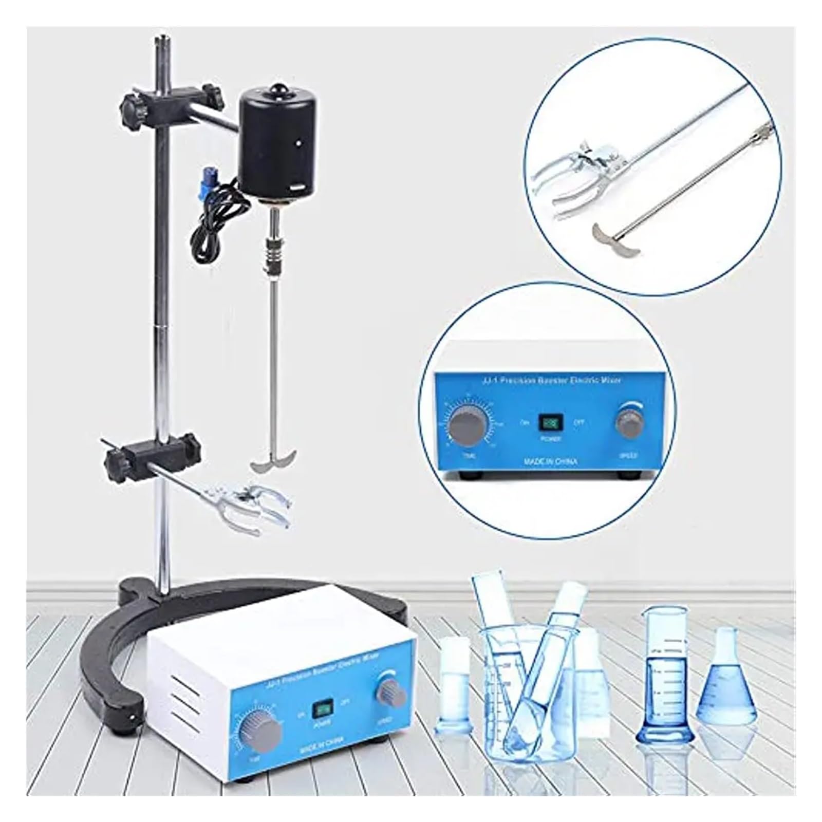 Agitatore Elettrico Da Laboratorio Miscelatore 0-3000 Giri/min A Tamburo A Velocità Variabile In Acciaio Inossidabile 200 W Mescola energicamente