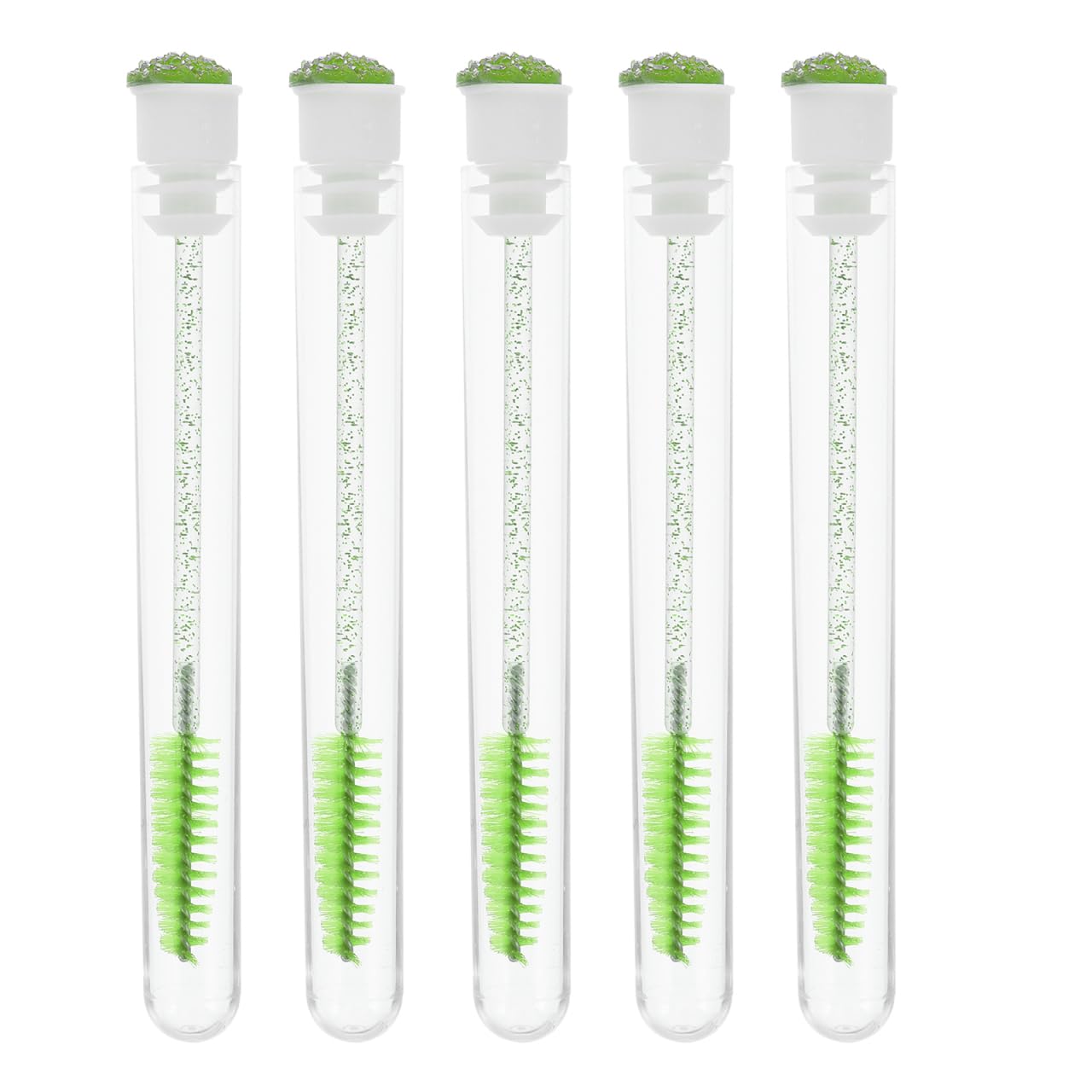 10pcs Eyelash Brush Set Tube and Tip Portable Makeup Wands for Eyelash Extensions and Eyebrow Grooming