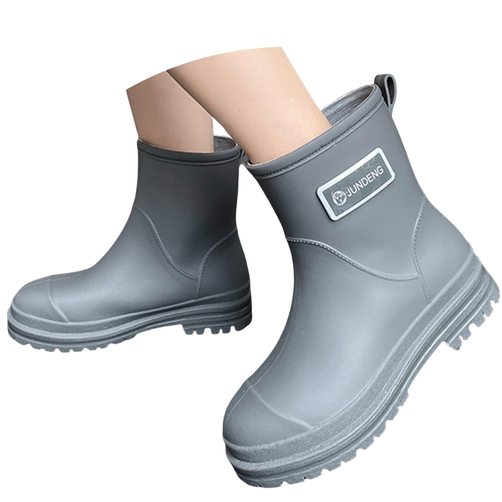Botas de goma para mujer, impermeables, botas de lluvia, botas de agua Wellington, botines de goma de media altura, botas de lluvia antideslizantes, botas de jardín, botas de exterior, botines