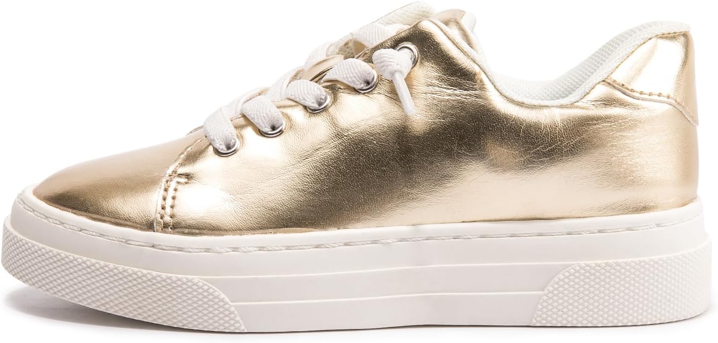 FUNKYMONKEY Kids Sneakers for Girls Boys Low Top Skate Shoe Little Kids/Big Kid Lace Up Casual Walking Shoes - Image 2