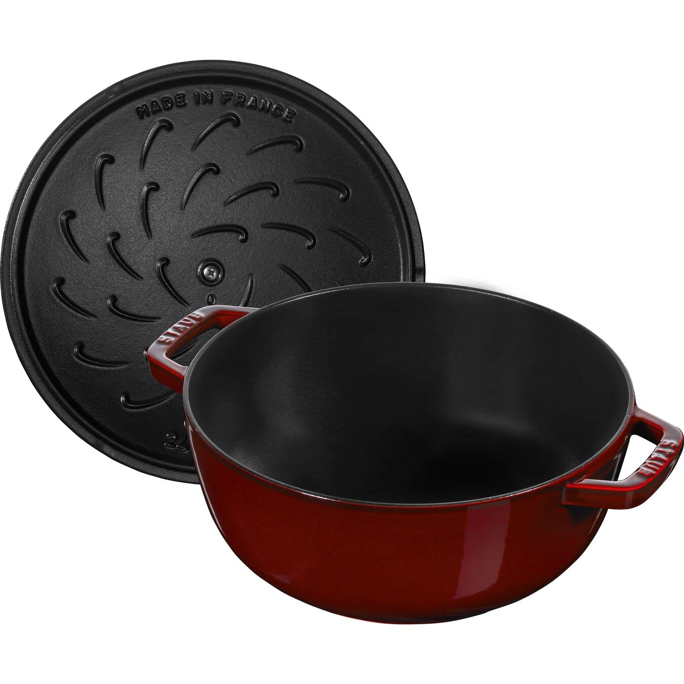 Amazon.com: STAUB 24cm Round Cast Iron Lily French Oven Grenadine
