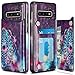 HianDier Wallet Case for Galaxy S10 Plus Slim Protective Case with Credit Card Slot Holder for Women Flip Folio Soft PU Leather Magnetic Closure Cover for Samsung Galaxy S10 Plus 6.4 Inches, Mandala