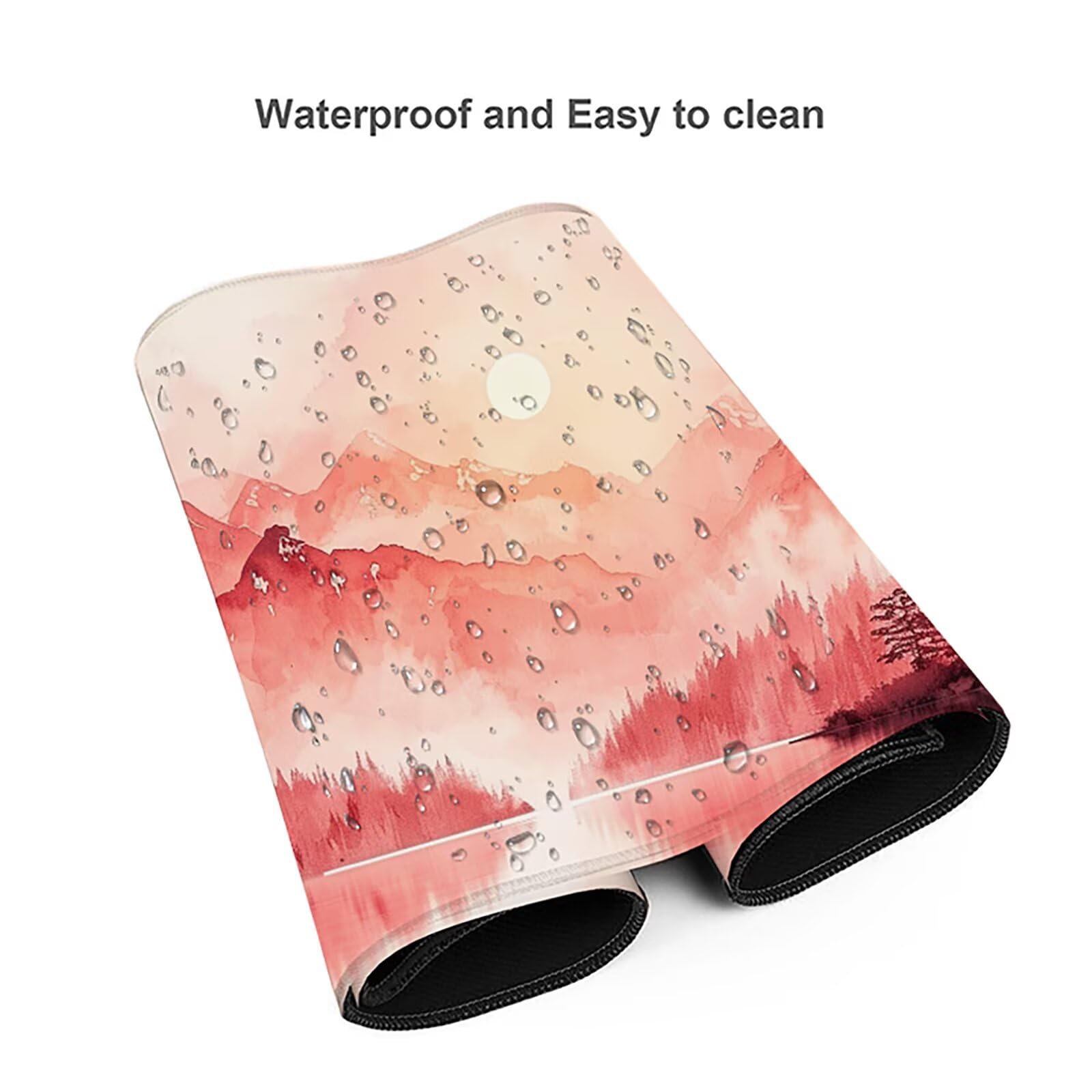 Amanecer Alfombrilla Ratón Gaming XXL 1500x800mm, Alfombrilla Gaming Rosa Mousepad con Base de Goma Antideslizante, Impermeable Desk Mat para Teclado y Raton, Accesorios Gaming, Regalos de Hombre 8-G