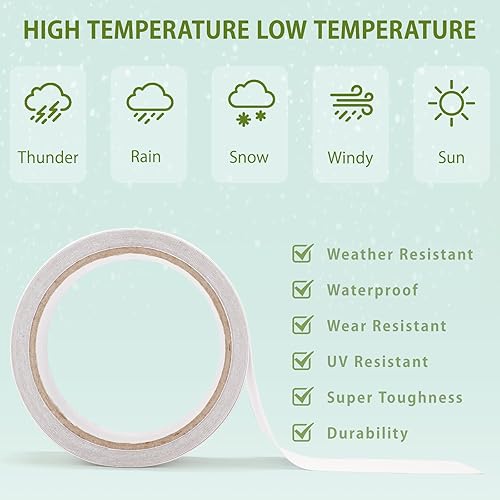 Miniatura 5 de SEISSO Cinta de reparación de tela de vinilo para toldo de autocaravana, cinta de reparación de parche transparente Tenaz, lona de lona, toldo para