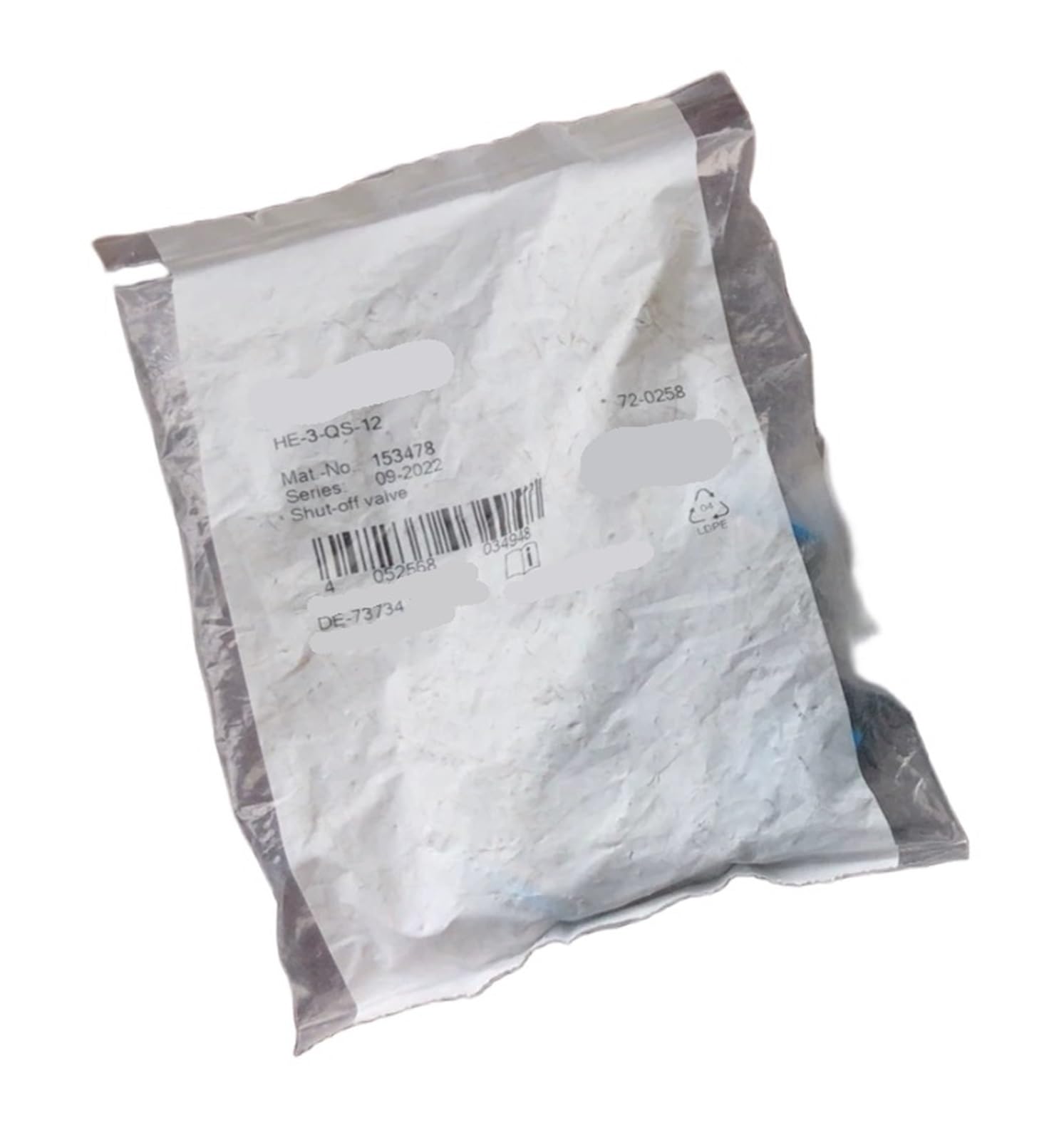 Hqdrcy One Color Shut-Off Valve He-3-Qs-12 153478 For Manufacturing