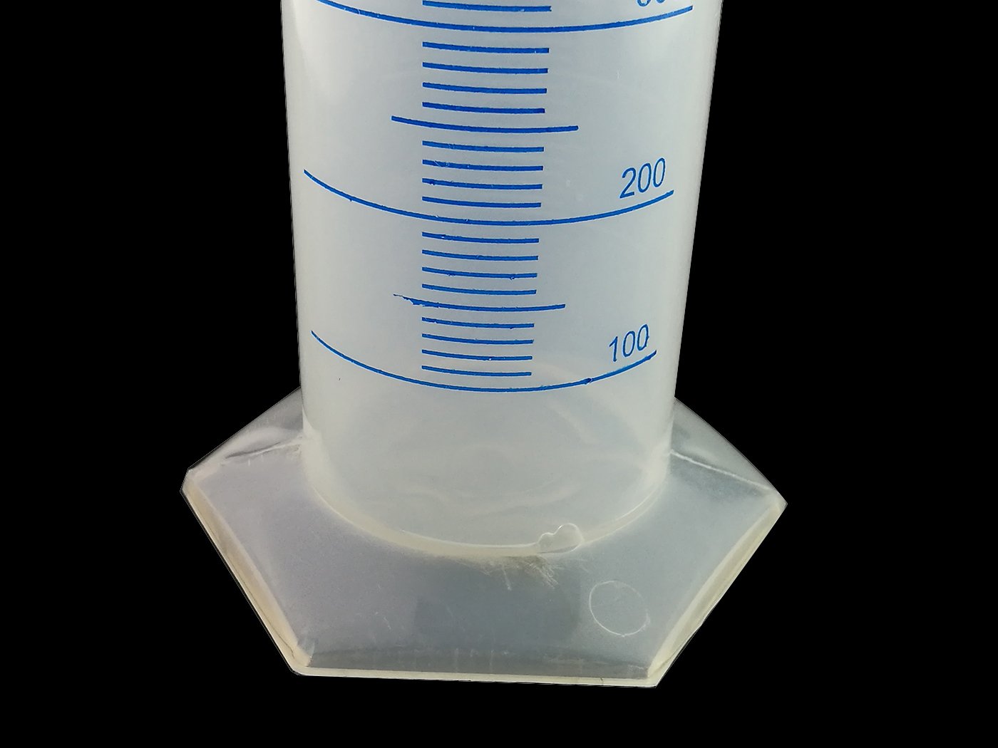 Winterworm Cilindro graduato in plastica trasparente da 1000 ml per prove di laboratorio