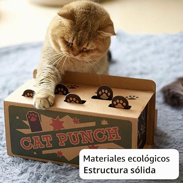 Foto 5 de 8 de Juego Interactivo de Juguete para Gato - Whack a Mole, Cat Teaser Toy Juego de Caza para Gato