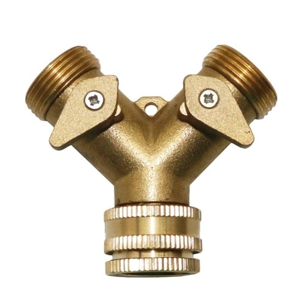 Plumbing Fittings Ball Valve Hose Connector Garden Tap 2-Way Valves Irrigation Pipes Splitter Brass Female Thread Y Agriculture Tools 1 Pcs