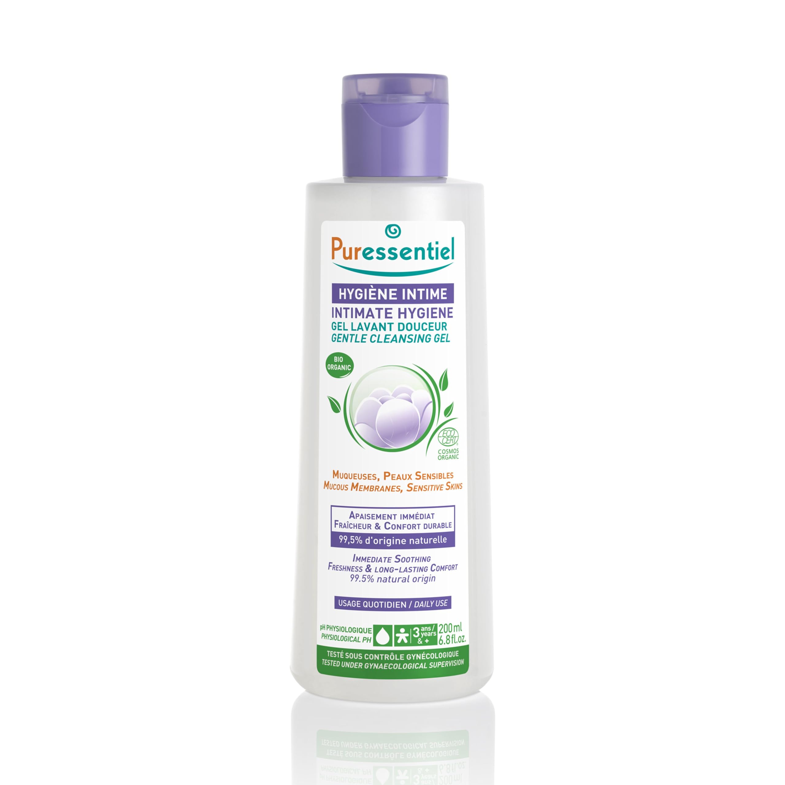 Puressentiel - Intimate Hygiene Gentle Cleansing Gel - Organic floral waters - Soap-free, Paraben-free - 200 ml