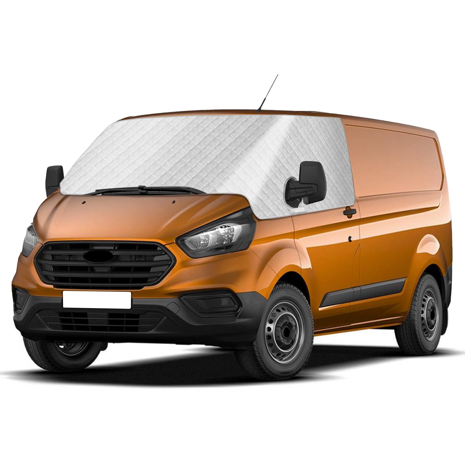Osłona na przednią szybę samochodu Ford Transit Custom 2012-2025, składana zewnętrzna osłona termiczna, osłona przedniej szyby
