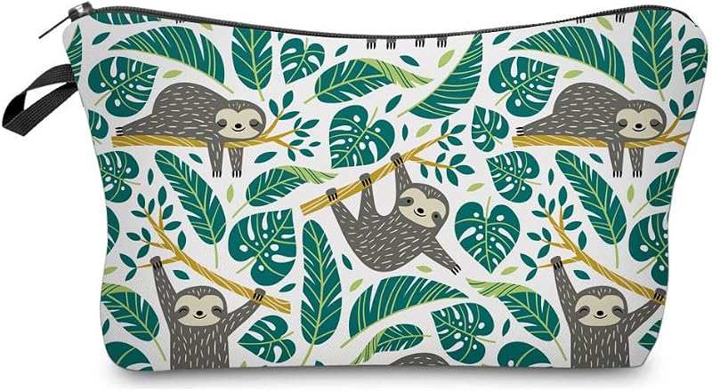 Necessaire de maquiagem Deanfun com zíper, estampa Sloth D2-51476, 1 unidade