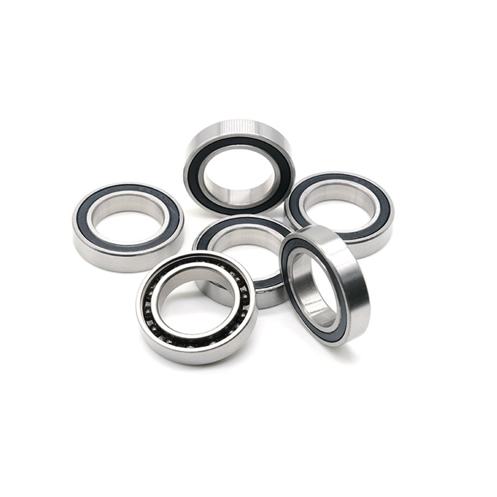 Rodamiento de bolas de cerámica híbrido de acero inoxidable S6803-2RS (17 x 26 x 5 mm), eje de rueda, S6803RS (1 unidad)