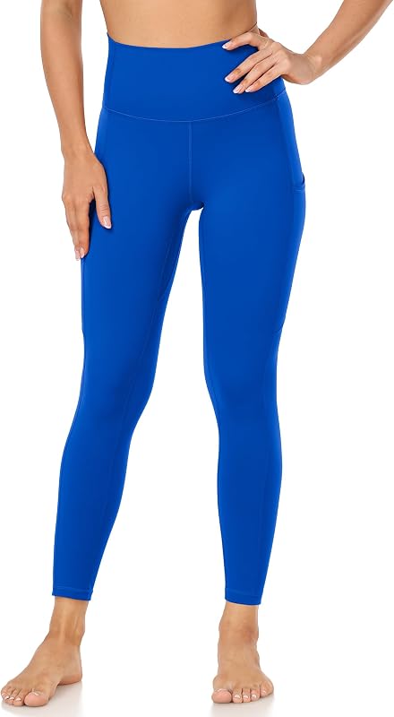 YUNOGA Women's Yoga Leggings with Pockets 25" Inseam | High Waisted Workout Ultra Soft Tummy Control Casual Gym Workout Athletic Yoga Pants