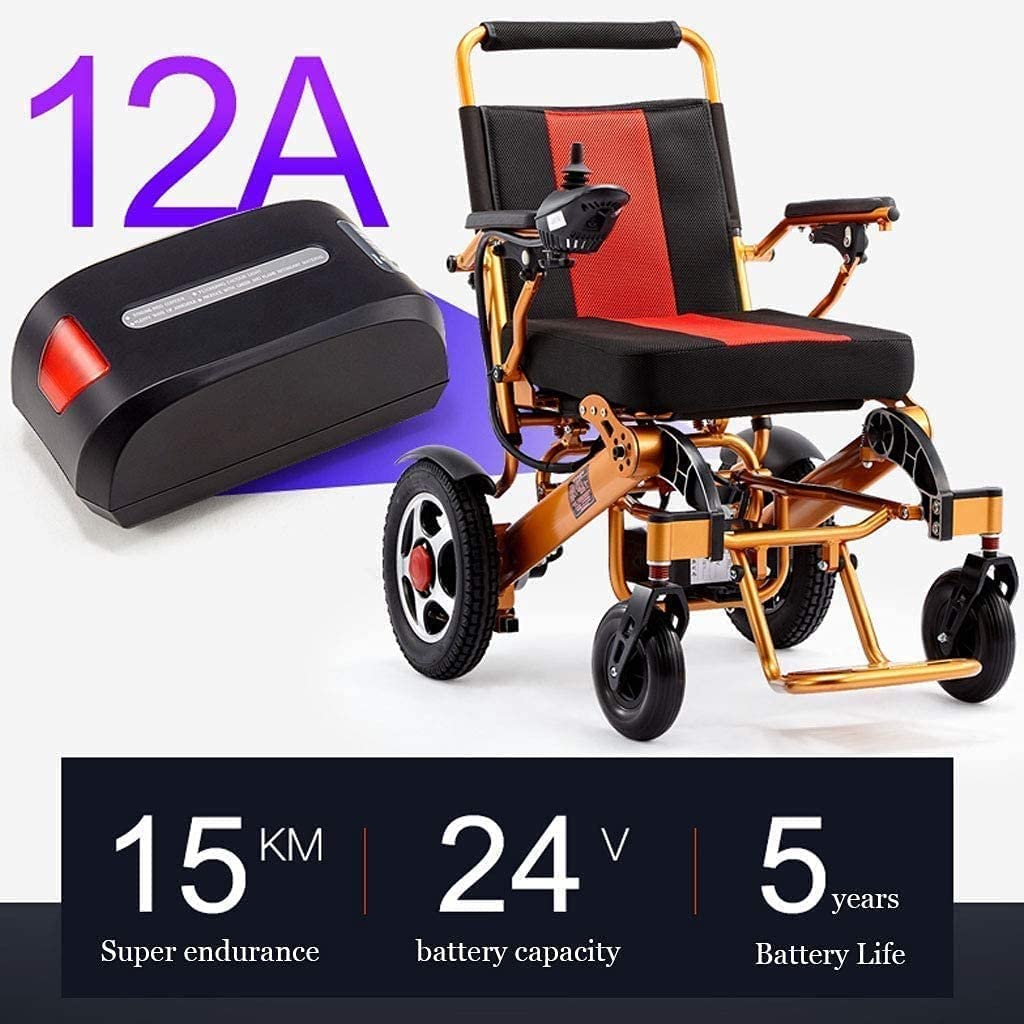 Silla de Ruedas Liviana para Todo Terreno Scooter eléctrico Silla eléctrica de Motor Dual para discapacitados de Todas Las Edades Respaldo Ajustable y ángulo del Pedal, Silla de Ruedas eléctrica ple