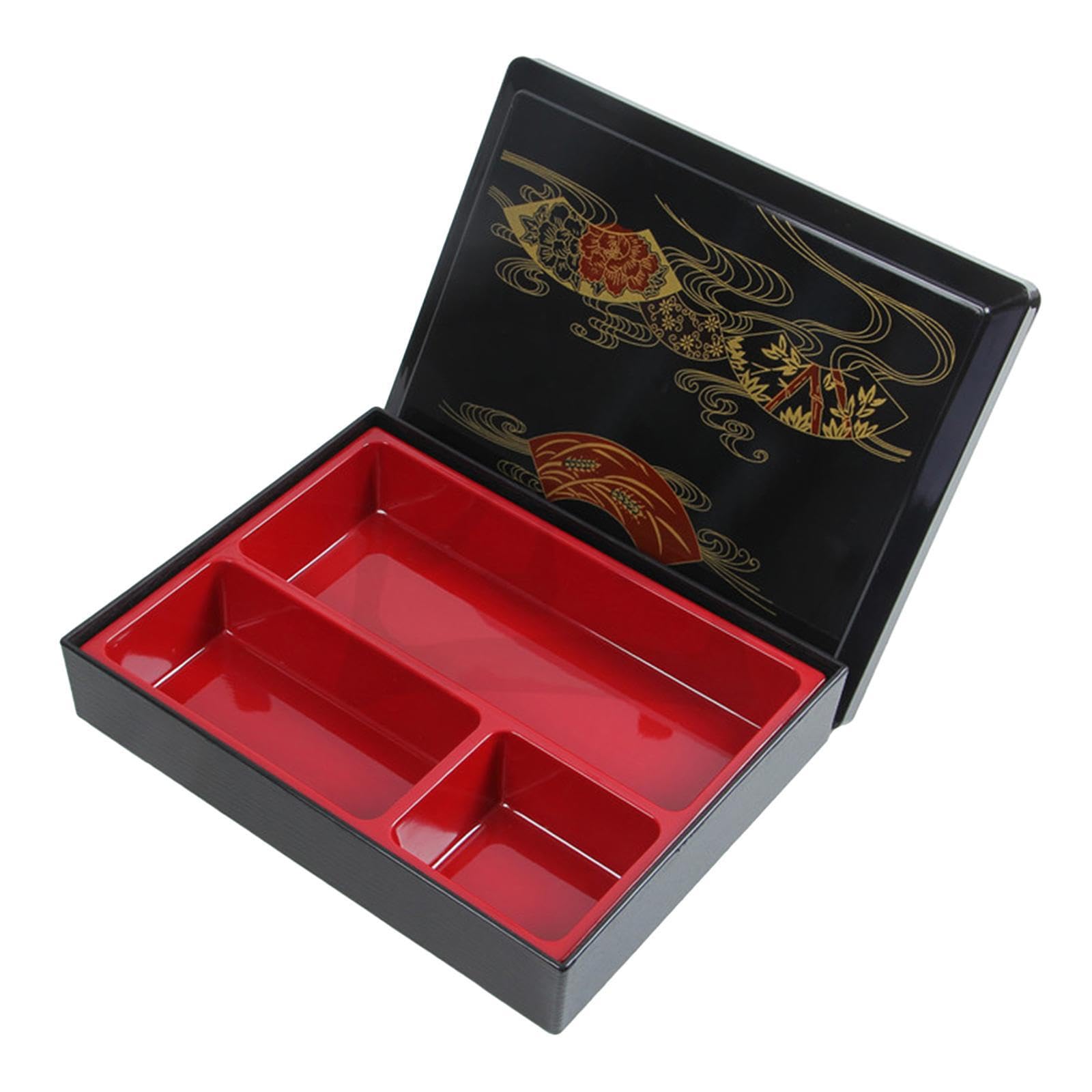 TWISAXC Japanese Bento Case Upgraded 3 Compartments Suited for Everyday Enhancing Meal Presentation Sushi Rice Sauce Food Container Business Picnic Homes Lunch Bento Box Snack