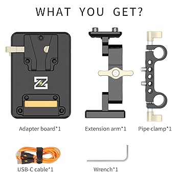 ZGCINE VP-2 VM-VP2 Kit3 V マウント バッテリープレート ZGCINE VM-VP2 kit3 V mount battery plate（Support USB-C PD