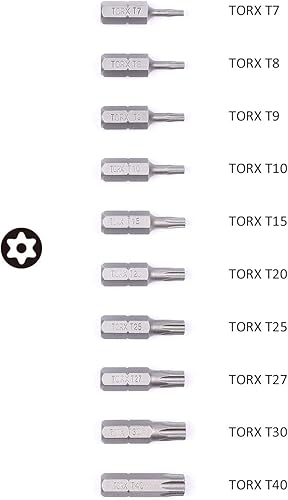 Miniatura 7 de Protorq TORX PLUS IPR, Torx Plus - Brocas de seguridad a prueba de manipulaciones de 5 puntos (IPR 7-IPR 40), 0.984 in, 10 piezas, acero S2 de alta