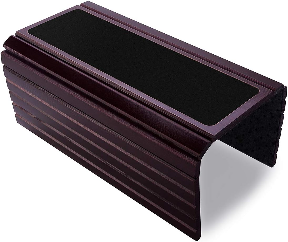 GEHE Couch Arm Tray Table, Flexible/Foldable Sofa Armrest Tray, Couch Armrest Table Cup Holder Great for Drinks Snacks Remote Control, Portable Side Table and Anti-Slip Bottom