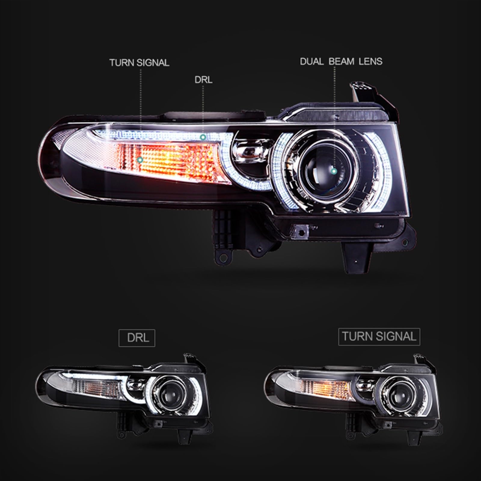 Amazon | ヘッドライト カースタイリング Led ヘッドライト FJ