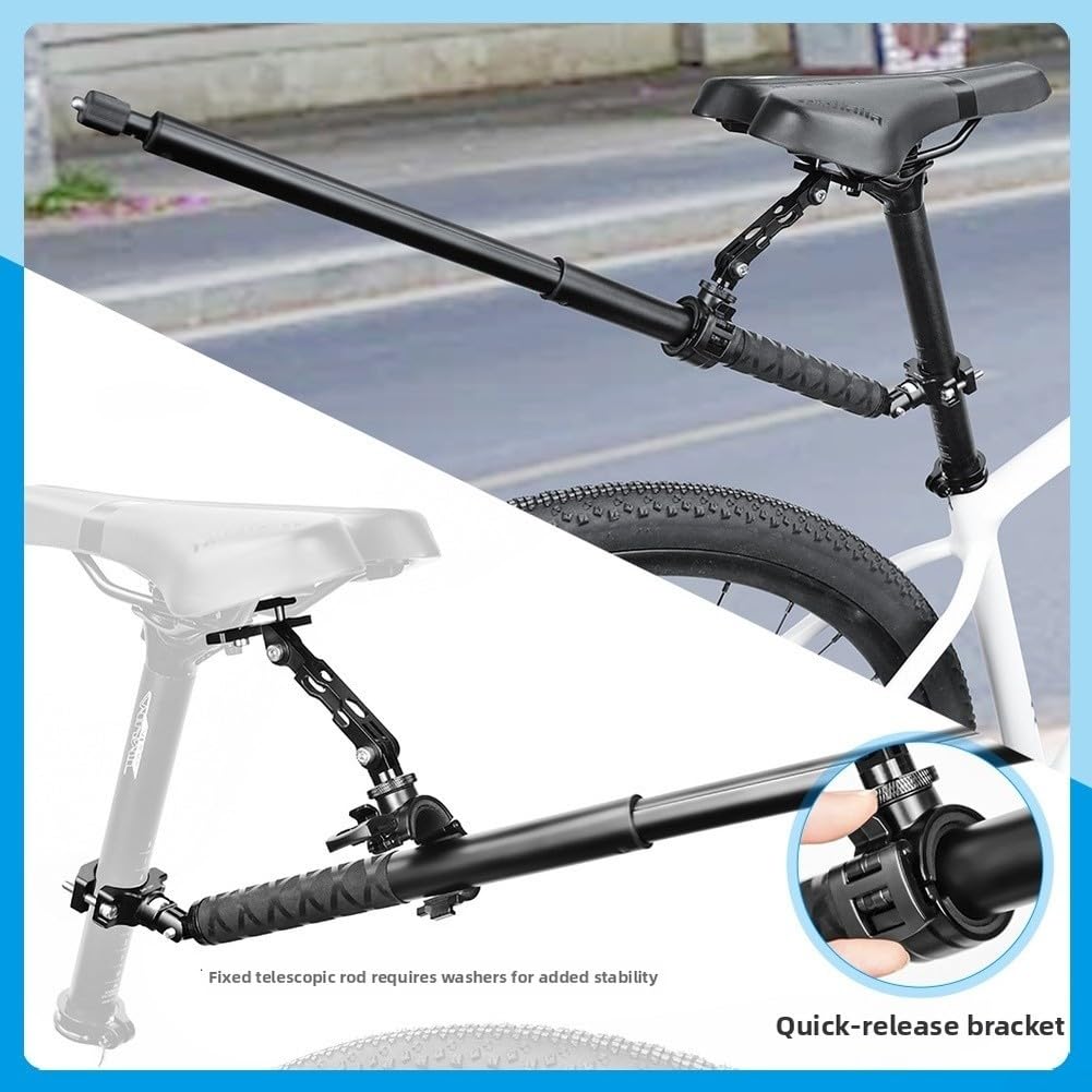 Für Insta360-kompatible Fahrradhalterung aus Aluminiumlegierung, verstellbare Stangenlänge 112,5 cm, funktioniert mit DJI-Plattformen