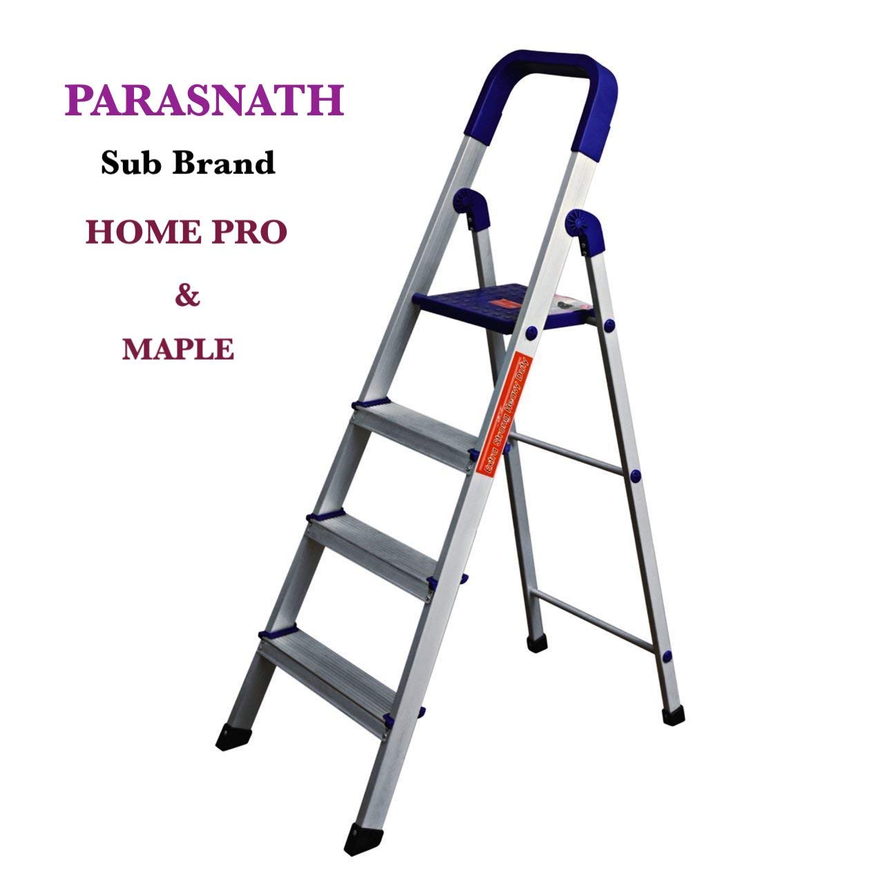 Parasnath Maple 4 Step Light Weight Aluminium Step Ladder 4.2 Ft Heavy