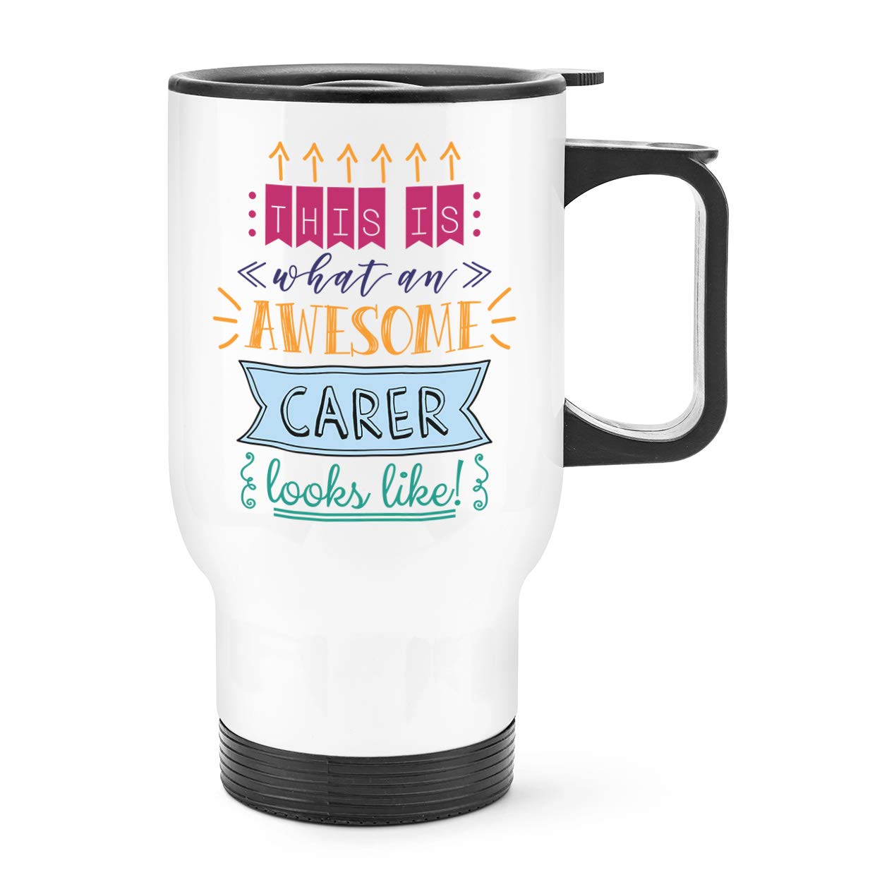 This is What an Awesome Carer Looks Like Travel Mug Cup with Handle