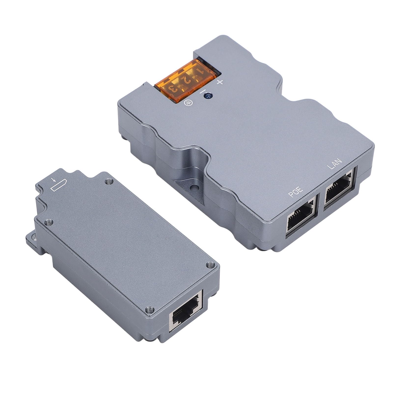 Zerodis Iniettore PoE Passivo GigE 320 W, Lega di Alluminio, Protezione Sovratensione, Schermatura ESD, Ethernet Ad Alte Prestazioni per Sistemi Flat, velocità di Rete 10 a 1000 Mbps
