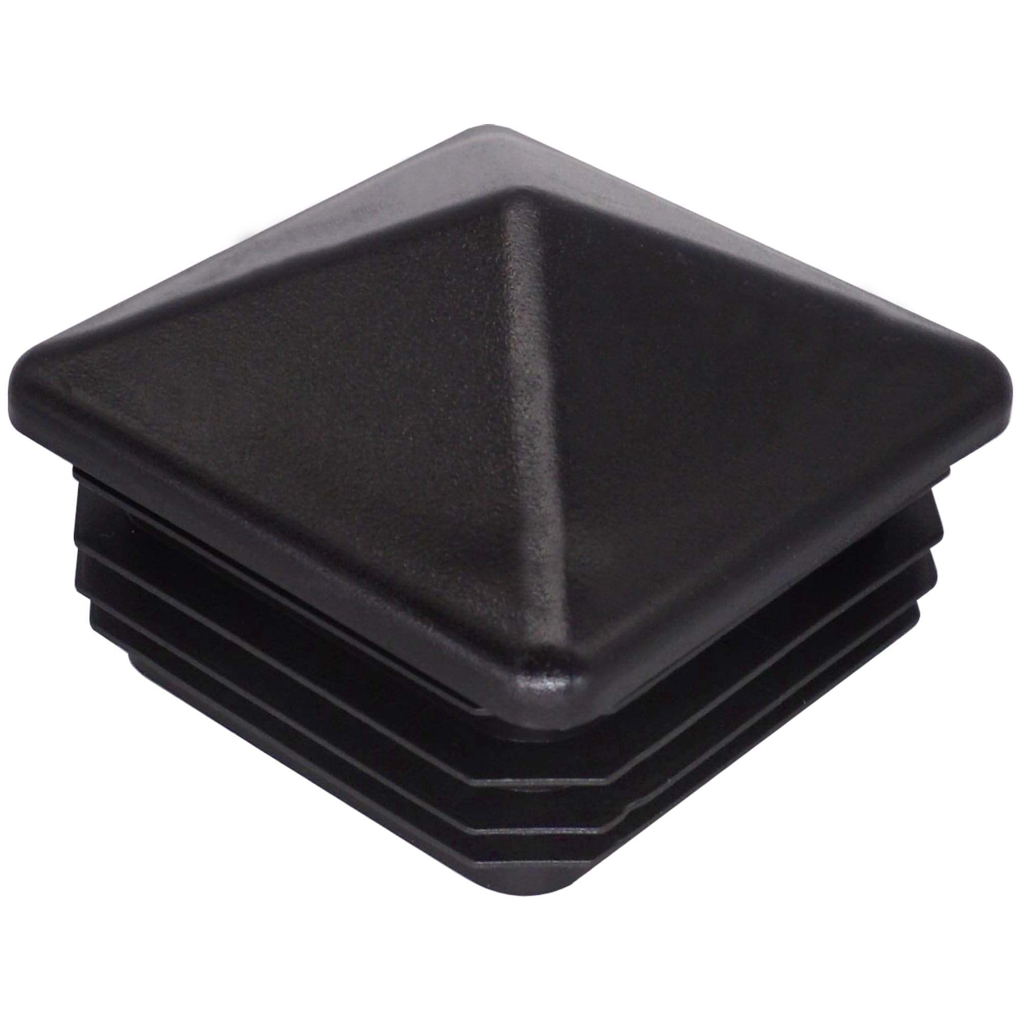 SKIR'CO (30 pcs) Square Plastic Plugs 50 x 50 mm, Tube End Caps, Fence Post Plugs, Square Tube Inserts, Black RAL 9005