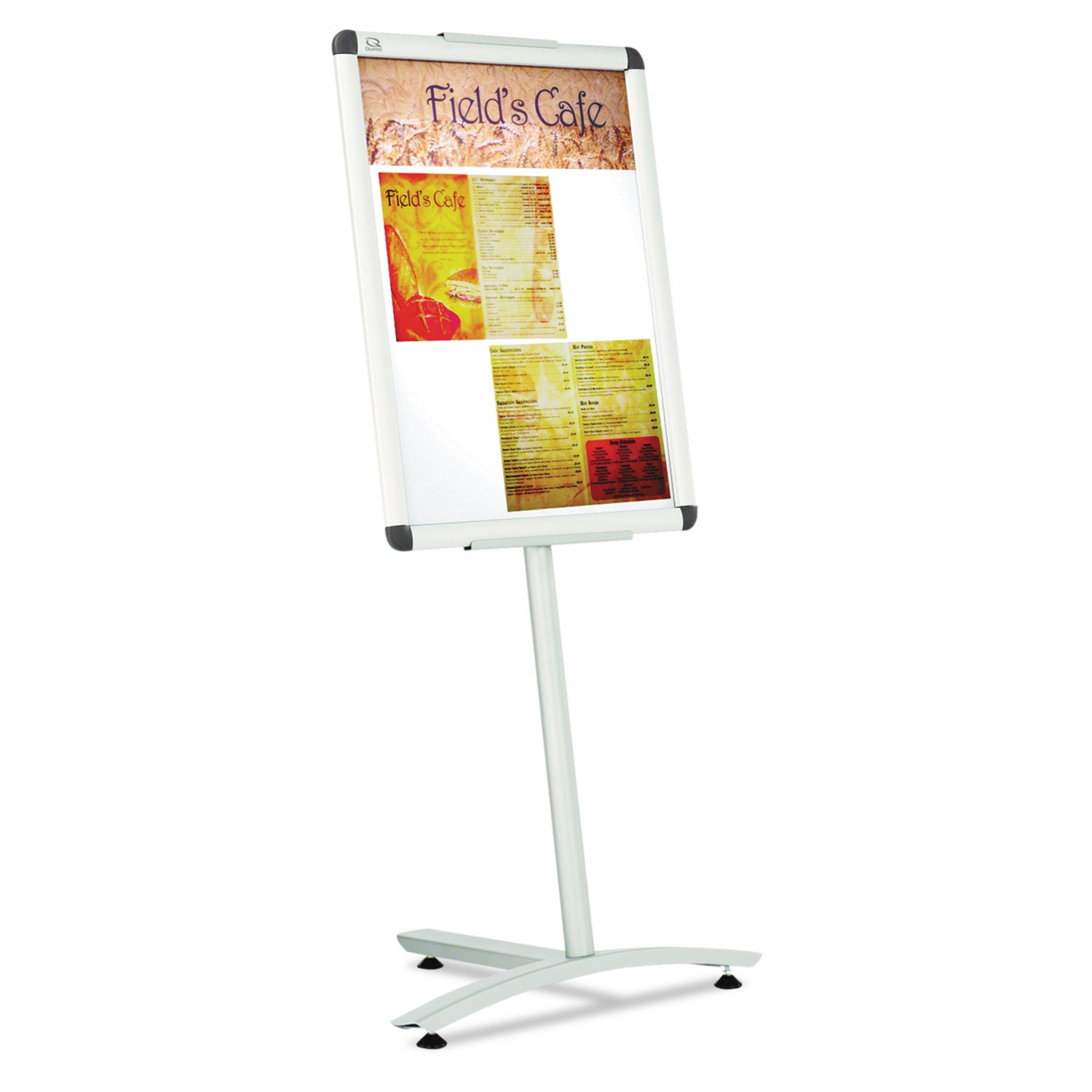 Pedestal Base Sign Stand, Aluminum, 54"h