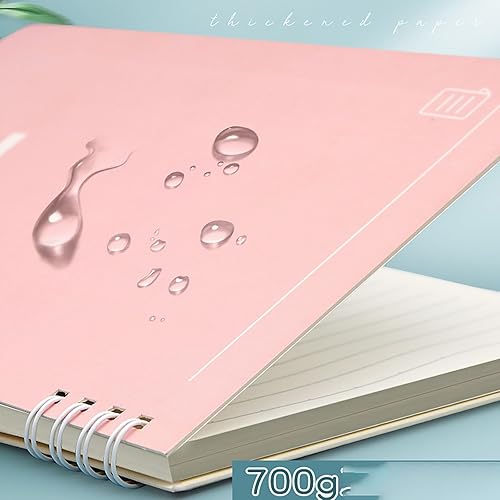 Miniatura 4 de Yansanido Juego de 4 cuadernos en espiral de tapa dura, 60 hojas (120 páginas) para escribir, suministros escolares y de trabajo (B5-013, 4 unidades)