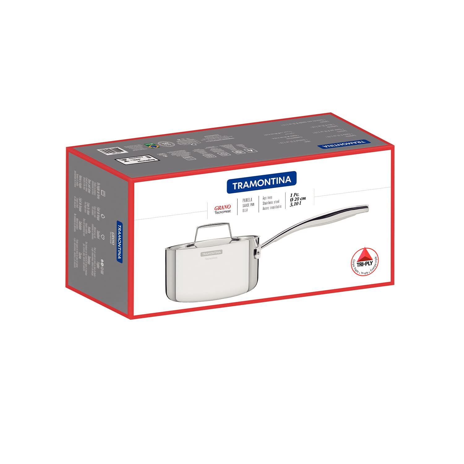 Cazo 20cm - 3.10l. - Tri-ply Grano
