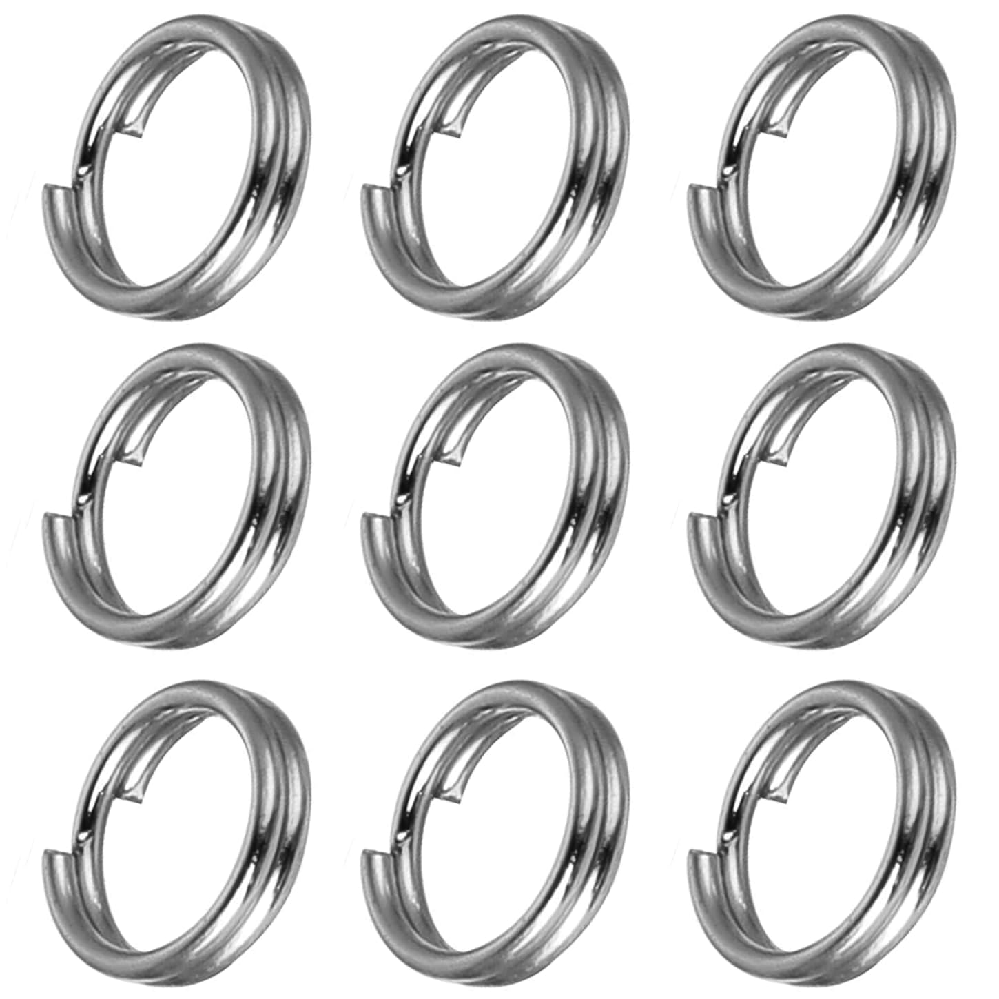 Poche de 50 anneaux doubles en metal couleur cuivre sans nickel-4mm