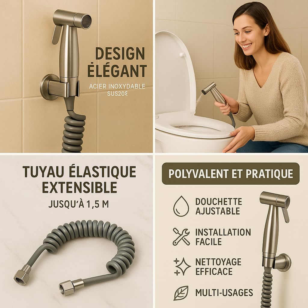 grifo bidet para wc- bidet- grifo baño- grifo bidet- manguera de ducha extensible- manguera extensible extra- grifo lavabo- inodoro de ducha