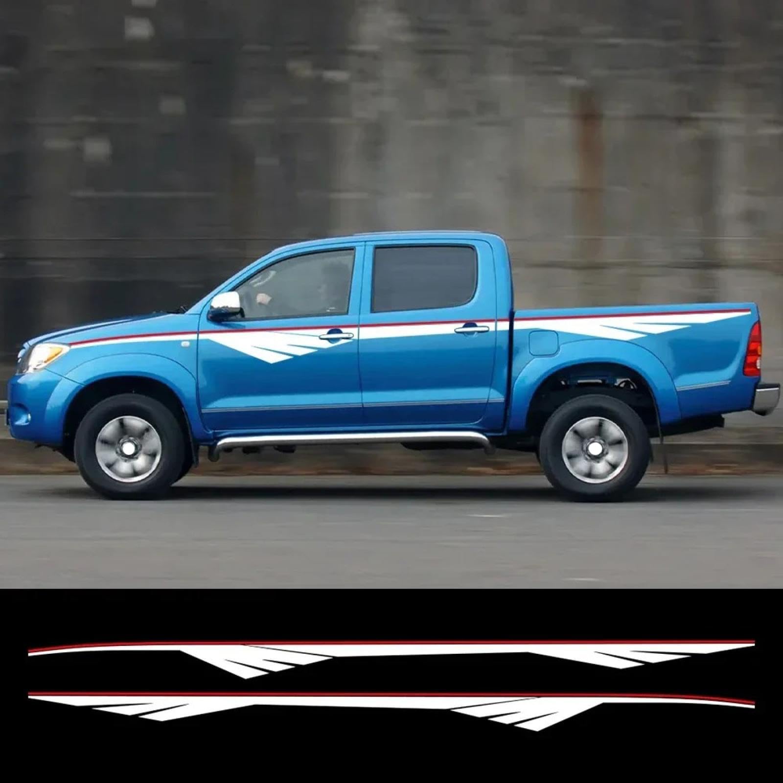 Naklejki Na Samochód dla Toyota Hilux SR5 GR AN10/20/30 MK3 N80/90/100, 2 szt. Naklejki na boczną linię pasa Pickup Naklejki winylowe dla stylizacji samochodów