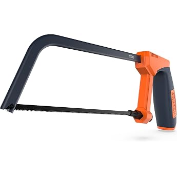 Presch Hacksaw Small 150 mm - Mini Hand Hacksaw with Interchangeable Saw Blade - Saw for Metal Aluminum Plastic - Multifunctional Saw