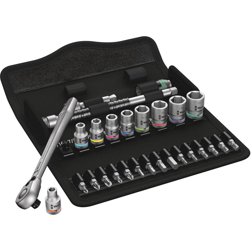 05004021001 8100 SA 11 Zyklop Imperial Metal Ratchet Set with Switch Lever, 28 Piece, 1/4…