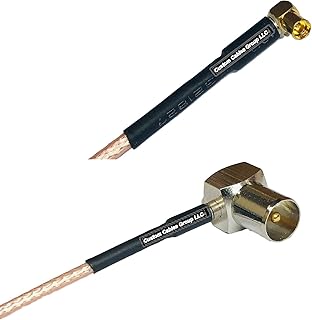 0.5 feet RG316 MMCX Female Angle to DVB Pal Male Angle RF Pigtail Coaxial Cable