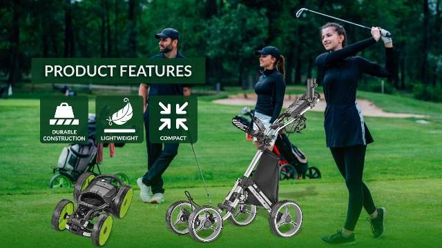 Caddytek V8-Superlite 4 Wheel Golf Push Cart, Explorer Version 8