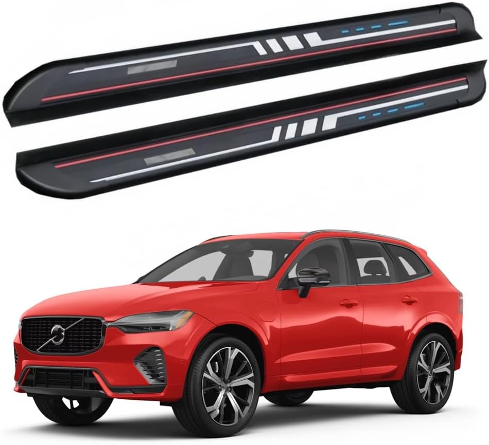 550LBS Running Boards Side Steps Rail Fits for Volvo XC60 2018-2026 Fixed Step Bars Aluminum Pedals Protector with Brackets ，Anti-Slip