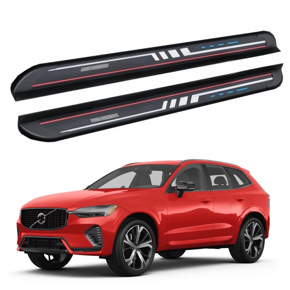 550LBS Running Boards Side Steps Rail Fits for Volvo XC60 2018-2026 Fixed Step Bars Aluminum Pedals Protector with Brackets ，Anti-Slip