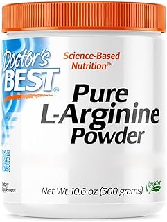 Doctor's Best, Pure L-Arginine Powder, 300g Vegan Powder, Highly Dosed, Amino Acid, Lab-Tested, Gluten-Free, Soy-Free, Vegetarian, Non-GMO
