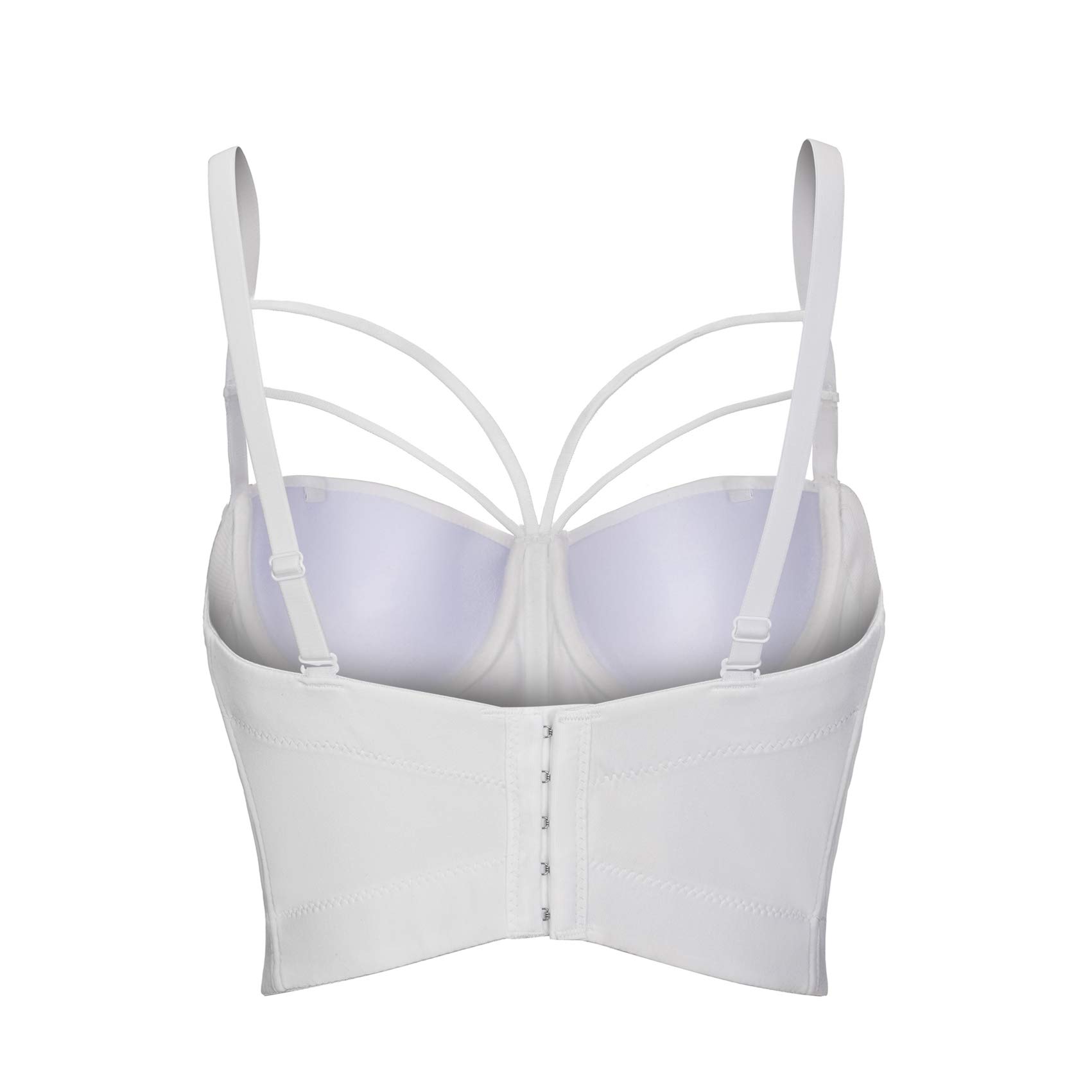 Débardeur à Bretelle Femme Corset Bra Bustier sans Manches Noir Gilet Maillot de Veste de Clubwear crop top