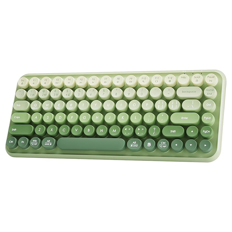 Green Axis Mechanical Keyboard-typewriter Shape, Retro Design; Built-in