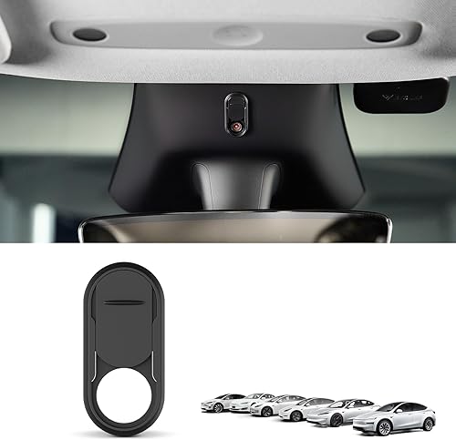Cubierta deslizante para cámara Tesla Modelo Y 3 Interior Cabina Cámara Privacidad Accesorio con Indicador Naranja – Protector deslizante Anti-Punto