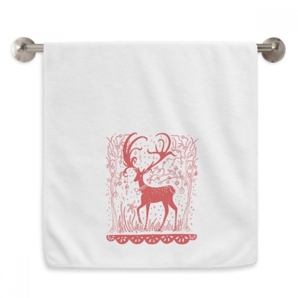 Serviette cerf rouge absorbante pour peau sensible essuie-mains blanc anti irritation