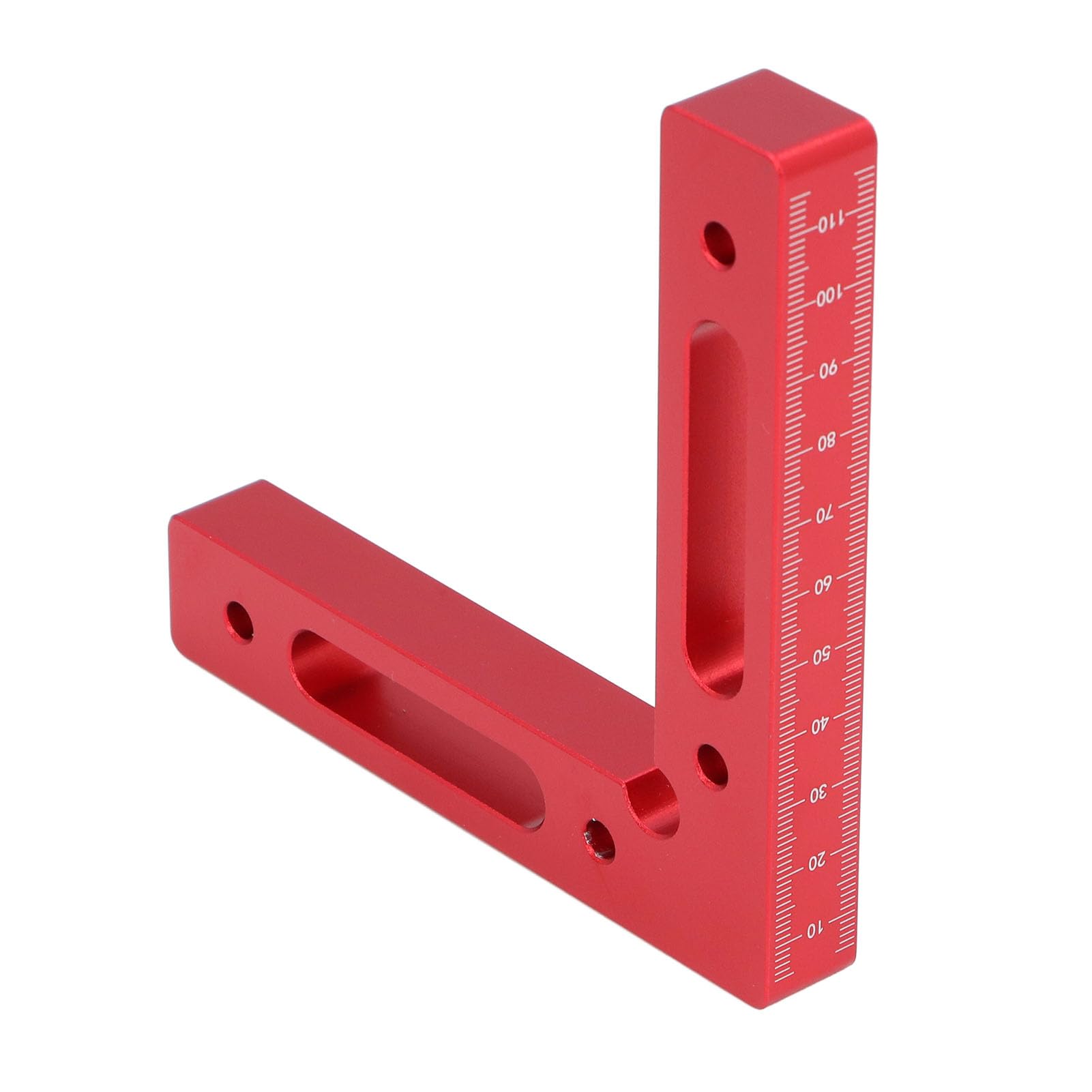 Yechiry 90 Degree Positioning Square, 90 Degree Angle Ruler Right Angle Clamp, Aluminum Alloy Woodworking Tool with Anodized Red Finish for Cabinets Drawers Frames